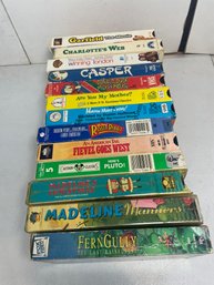Lot Of 13 Cartoon/Kids VHS Tapes