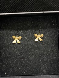 Women's Avon Bow Earrings With 1/20 14k Gold Filled Earring Backings