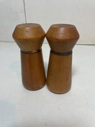 Set Of 1950s Wooden Salt And Pepper Shakers