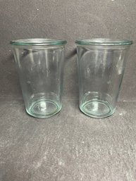 Set Of 2 Issac J. Collins Thick Anchor Hocking Glasses