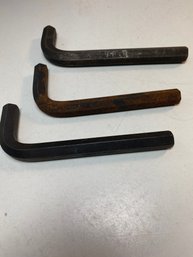 Lot Of 3 Chesco 9/16 And 5/8 Allen Wrench Hex Key Tools