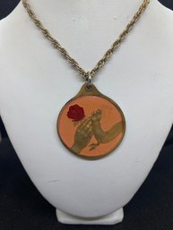 Women's 1976 ' Mother's Rose' Hamilton Mint Gold Tone 27.5' Necklace