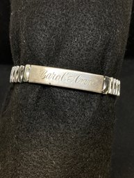 Vintage Women's 'carol Ann' Sterling Silver & Stainless Steel Stretch Bracelet