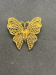 Women's Napier Gold Tone 2' Butterfly Brooch Pin