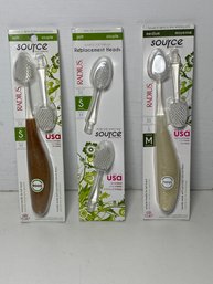 Brand New Lot Of Source Radius Toothbrushes With Replacement Heads