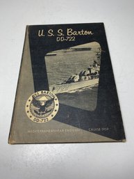 Cruise 1959 USS Barton DD 722 Photograph Military Book