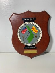 Vintage 14.75x11.5' US Navy Danang Vietnam Military Wall Hanging Plaque