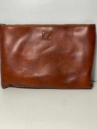 15.5x11' Amway Leather Document Folder Bag