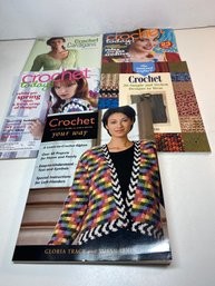 Lot Of 5 Various Crochet Pattern Magazines/books