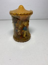 1978 Brand New 5' Alpine Originals Hand Painted Candle With Scene Of Children