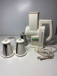 Working Presto Professional Salad Shooter Electric Slicer Shredder With Attachments