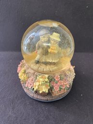 5.5' Little Boy And Girl Musical Snow Globe Plays ' My Melody Of Love'