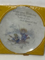 Brand New 6.25' Lasting Memories K. Lawerence Chipmunk And Frog Birthday Plate