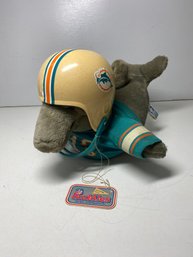 1983 Huddles NFL Miami Dolphins Football 13.5' Stuffed Animal
