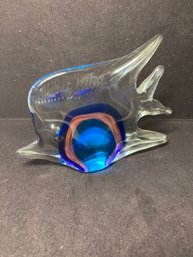 8.5' Art Glass Angel Fish Decorative Paperweight