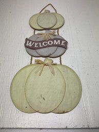 18' Fall Pumpkin Hanging Welcome Sign