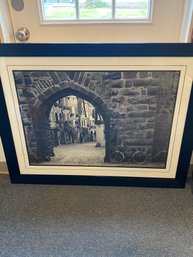 44.5x34.5' Black And White Village Print Wall Hanging