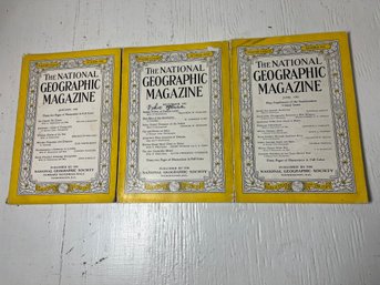Lot Of 3 National Geographic From 1940 #1,#5 #6