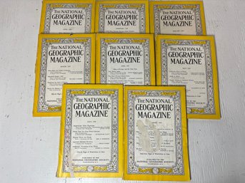 Lot Of 8 National Geographic 1949