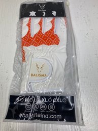 Brand New Balisma Orange And White Size Large Left Handed Golf Glove
