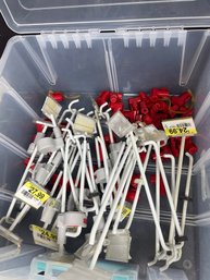 Mixed Lot Of Commercial Locking Peg Hooks And Locks