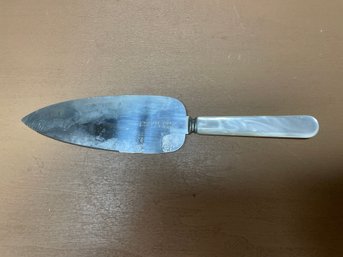 Vintage Sheffield England Stainless Steel Pie Serve With Mother Of Pearl Handle