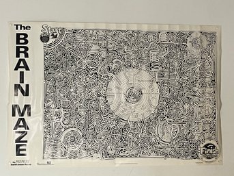 23x35 Inches 1991 Brain Maze Poster Mazemasters David Russo