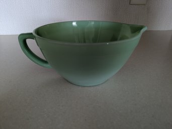 Jadeite Fire King Mixing Bowl With Handle