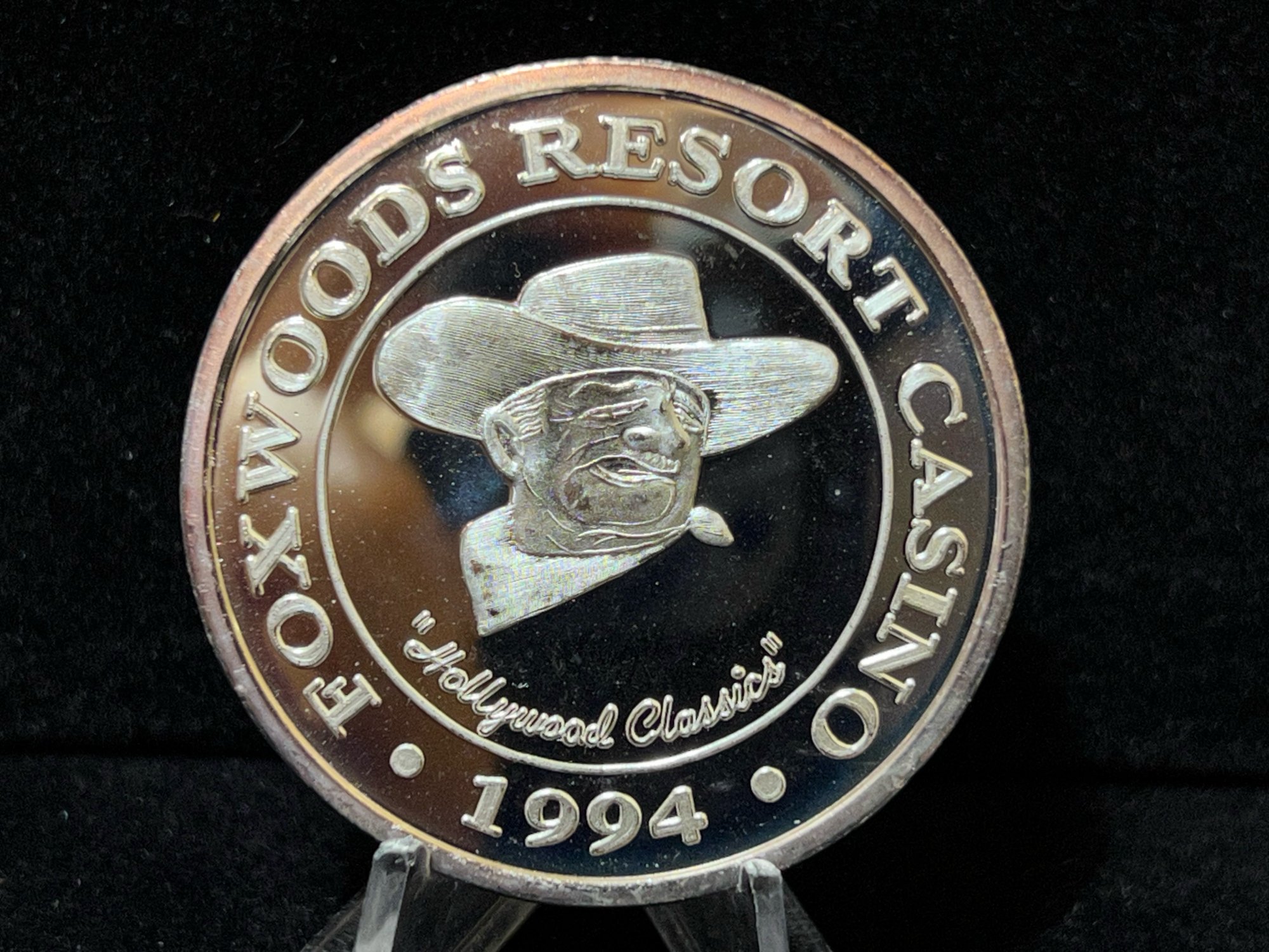 80's BURSWOOD CASINO メダル3点 1994 Foxwoods Resort Casino Hollywood Classics John Wayne 1.5 Troy