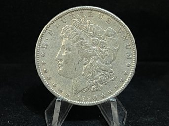 1890 P Morgan Silver Dollar - Almost Uncirculated