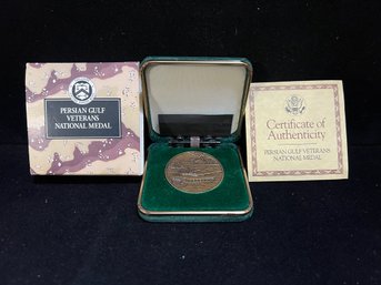 1993 United States Mint Persian Gulf Veterans Commemorative 90 Percent Copper Medal