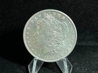 1885 P Morgan Silver Dollar - Almost Uncirculated