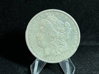 1890 P Morgan Silver Dollar - Almost Uncirculated