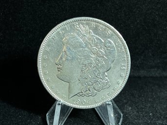 1904 P Morgan Silver Dollar - Almost Uncirculated