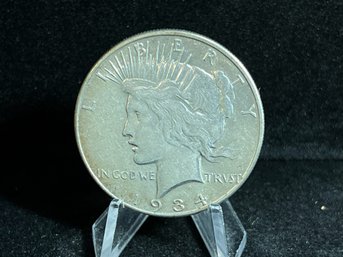 1934 P Peace Silver Dollar - Almost Uncirculated