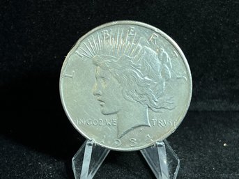 1934 D Peace Silver Dollar - Rim Dents