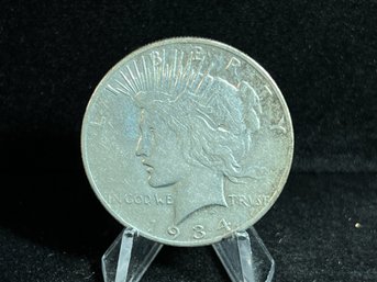 1934 S Peace Silver Dollar - Very Fine