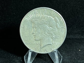 1934 D Peace Silver Dollar - Almost Uncirculated