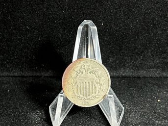 1869 Shield Nickel 5 Cent - Circulated