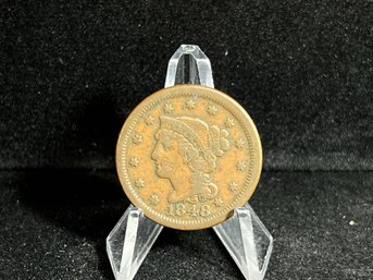 1848 Braided Hair Large Cent - Very Fine