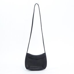 St. John's Bay Black Genuine Leather Crossbody Bag Vintage Minimalist Shoulder Purse
