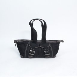 Un Aprs-Midi De Chien Black Nylon Satchel Shoulder Bag Double Buckle Pockets
