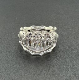 Signed Running Bear Native American Designer 925 Sterling Silver Pack Of Wolves Ring Brand New