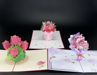 Brand New 3D Pop-up Greeting Cards Mix Lot-3 PCS