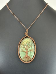 Necklace Green Labradorite 925 Sterling Silver Plated Handmade Gemstone