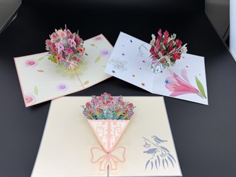 Brand New 3D Pop-up Greeting Cards Mix Lot-3 PCS