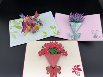 Brand New 3D Pop-up Greeting Cards Mix Lot-3 PCS