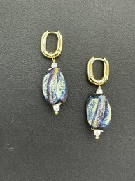 Luxurious Gold Alloy Plated Earrings Pearl