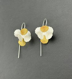 Earrings Brand New 925 Sterling Silver Stamped Gold Electroplated