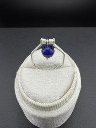 Ring Pendant Sapphire Brand New Solid 925 Sterling Silver Stamped Gold Electroplated